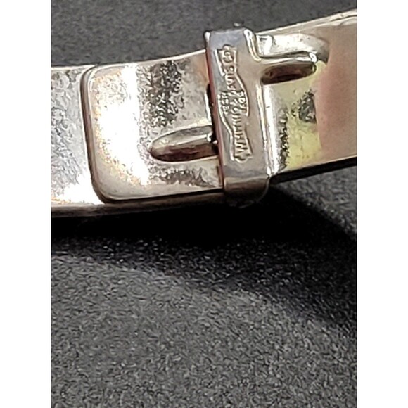 Whiting and Davis Silver tone Clamp Bracelet - Picture 9 of 12